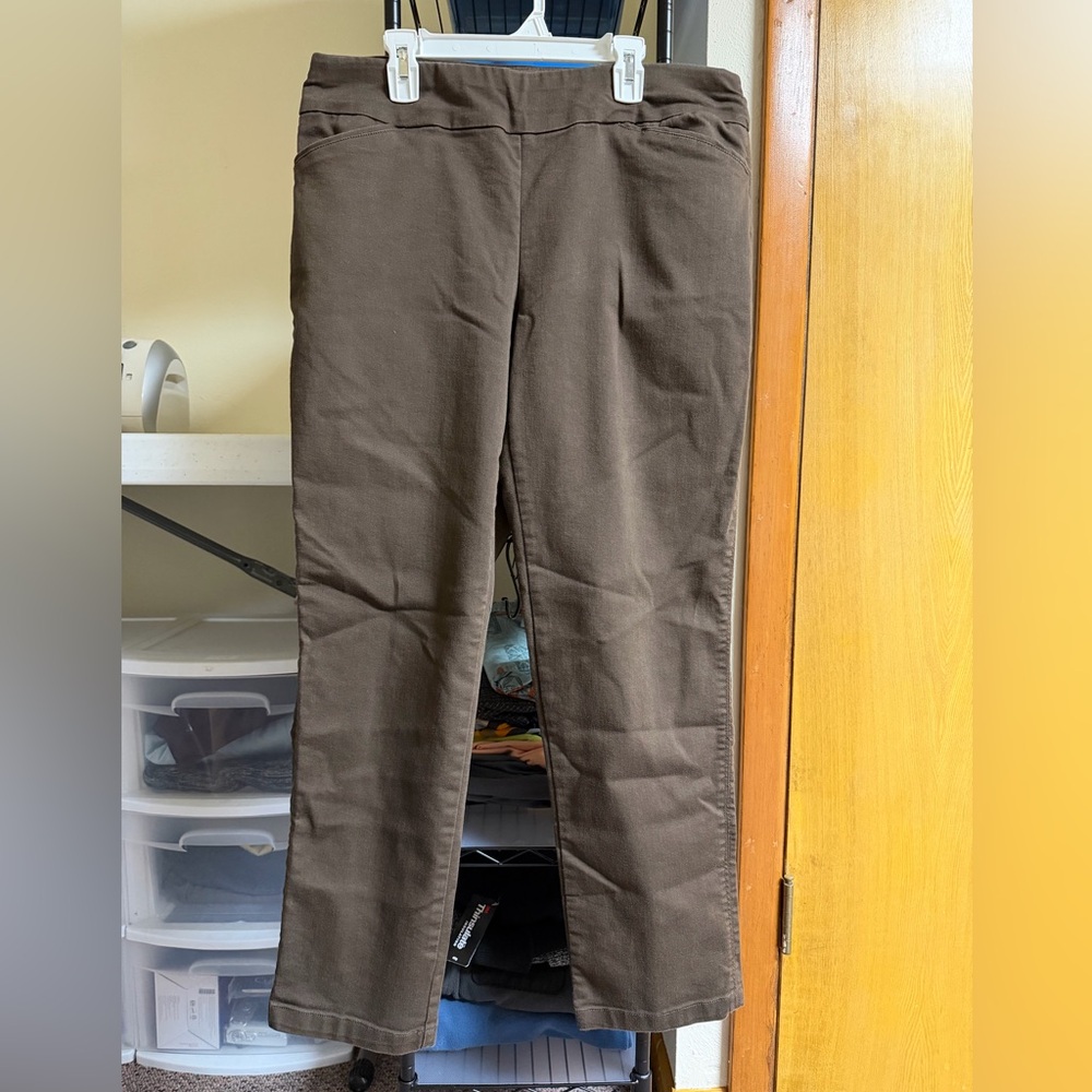 Croft & Barrow Brown Effortless Stretch Women's Pants